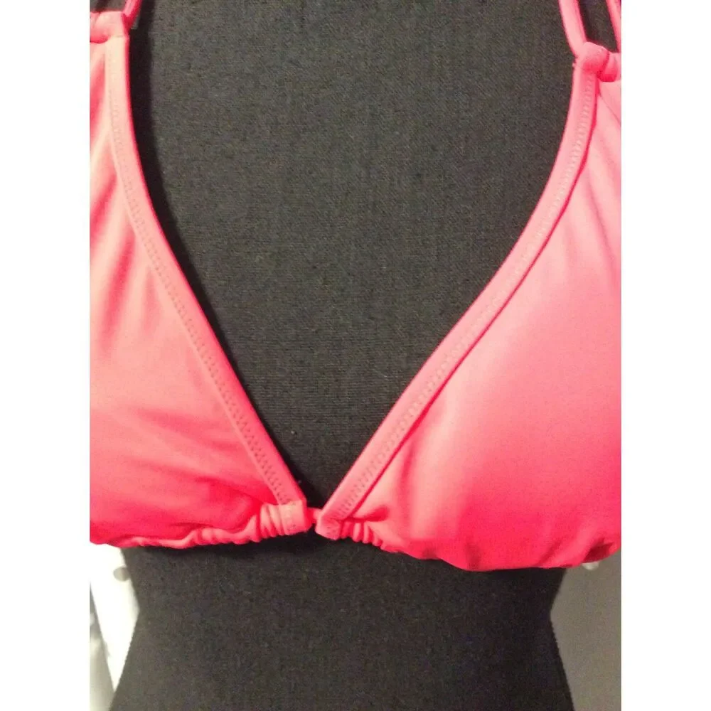 Victoria's Secret Red Large Triangle Bikini Top Womens Light Padding
